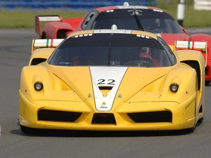race, Yellow, Ferrari FXX