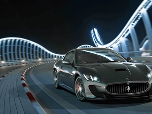 maserati, Turismo, bridge, grain
