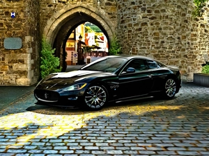 Black, maserati, Gran Turismo, Automobile