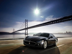 maserati, River, bridge, Granturismo