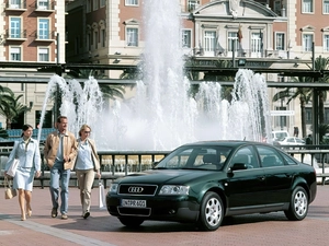 fountain, green ones, Audi A6