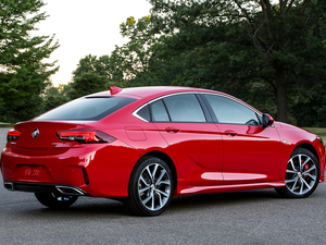 2018, Red, trees, viewes, Way, Buick Regal GS