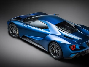 2017, blue, Ford GT