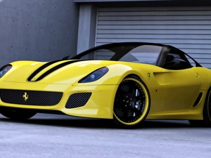Yellow, Ferrari, 599 GTO