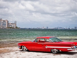 sea, Red, Chevrolet Impala
