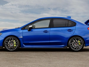 side, Blue, Subaru Impreza