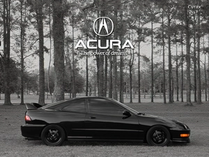 commercial, black, Acura Integra