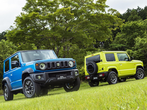 trees, viewes, Suzuki Jimny, Hill, Two cars