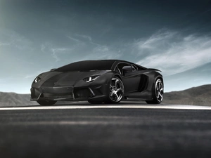 Black, Aventador, Way, Lamborghini