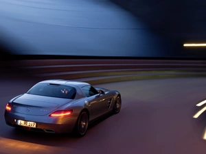 Mercedes Benz SLS, Lamps, Back, AMG