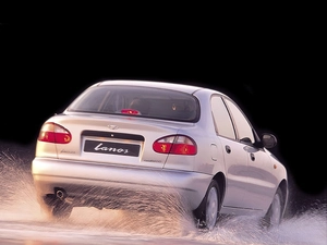 Sedan, silver, Daewoo Lanos