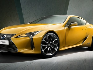 Yellow, Front, side, Lexus Lc 500