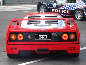 police, logo, Ferrari F 40