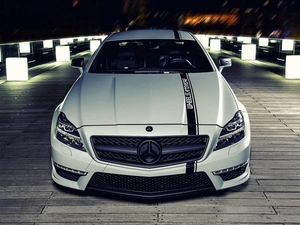 bridge, White, Mercedes C63 AMG