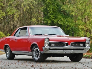 Red, Pontiac, 1967, Monument, GTO, Automobile