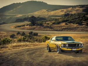 Ford, Way, Mountains, Mustang