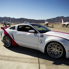Mountains, Planes, Mustang, airport, Ford