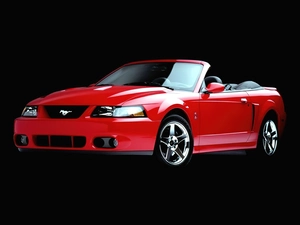 Cabrio, Red, Ford Mustang