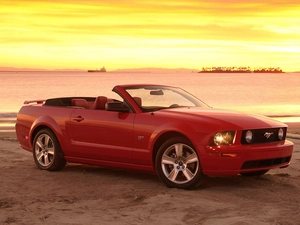 Cabrio, Red, Ford Mustang