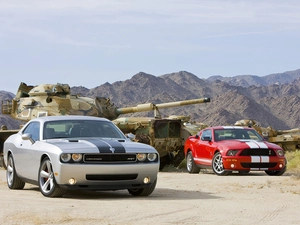 tank, Dodge Challenger, Mustang