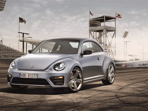 Volkswagen New Beetle, track, stand