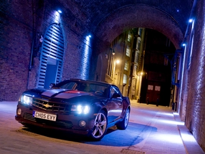 Street, Chevrolet Camaro, Night
