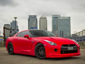 R35, GT-R, Nissan, Skyline, Red