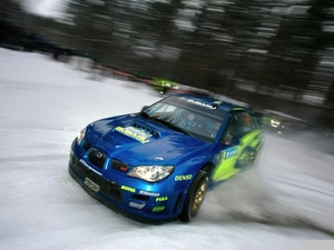 Subaru, blue, green ones