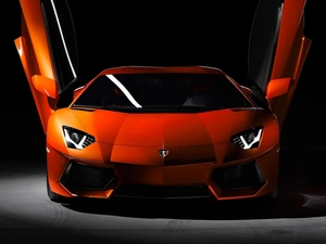 Orange, Lamborghini Aventador
