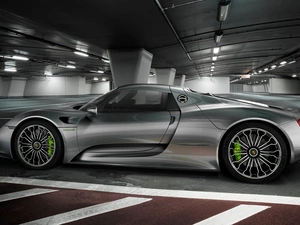 Porsche, Spyder, parking, 918