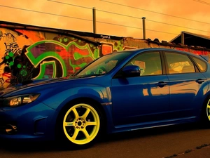 Party, Graffiti, Automobile, Subaru, Granate