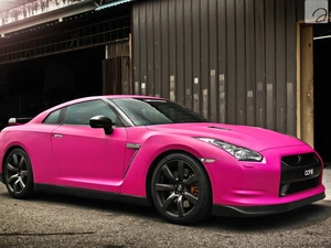 Pink, Nissan, GTR