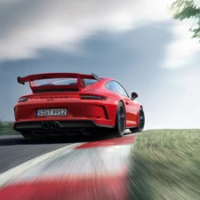 2018, Red, Porsche 911 GT3