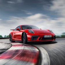 2018, Red, Porsche 911 GT3