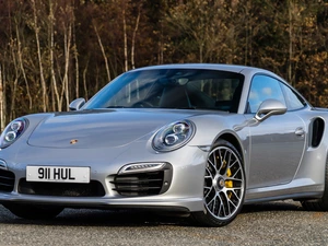 silver, Porsche 911 Turbo, coupe