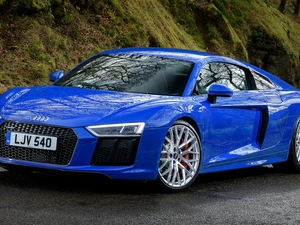 coupe, Blue, Audi R8
