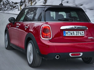 Back, Way, Mini Cooper D DCT, 2017, Red