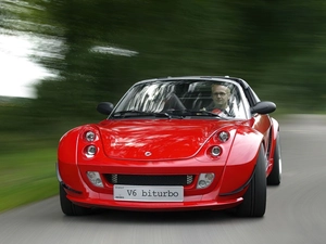 Red, Smart Roadster