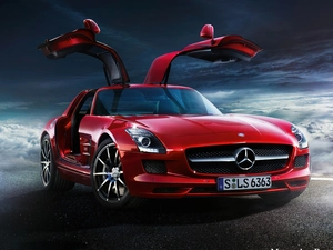 Red, Mercedes SLS