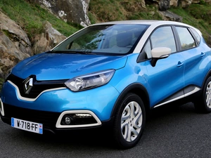 the roof, Front, Renault Captur, White, blue