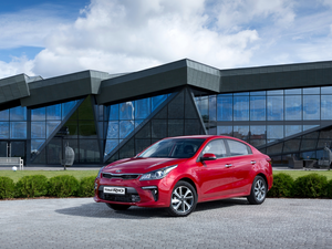 parking, House, Kia Rio, 2016, Red