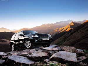 rocks, Subaru, Forester