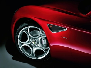 Alfa Romeo 8C, alloy wheels
