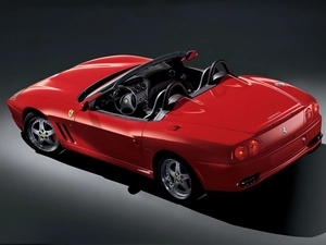 the roof, Ferrari 550, open