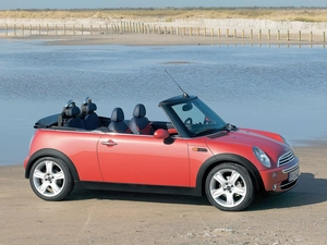 the roof, Mini Cabrio, open