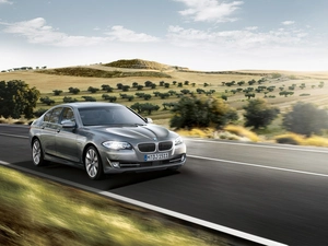 BMW 5 Series F10, route, Way, View