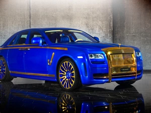 2010, blue, Rolls-Royce Ghost Mansory