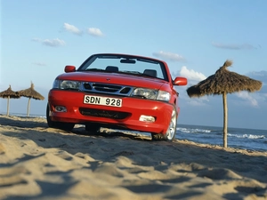 Cabrio, Saab 9-3, Red