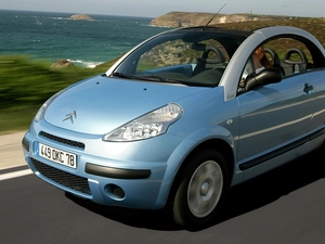 C3 Pluriel, Automobile, sea, Way, Mountains, Citroen