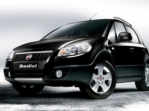 bumper, Black, Fiat Sedici